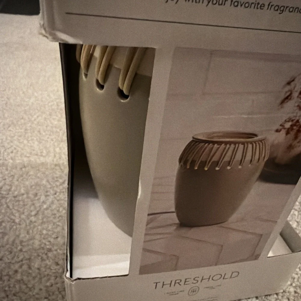 Threshold Woven Ceramic Sanded Tabletop Wax Warmer - Threshold‎